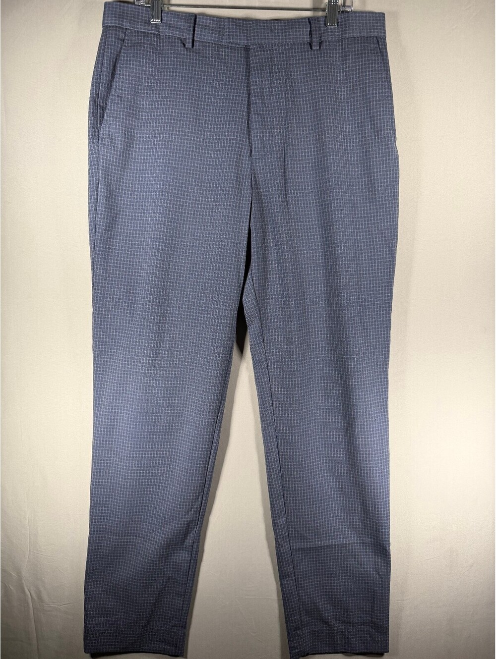 Banana Republic Slim Fit Men's Dress Pants 34x34 Blue Checkered